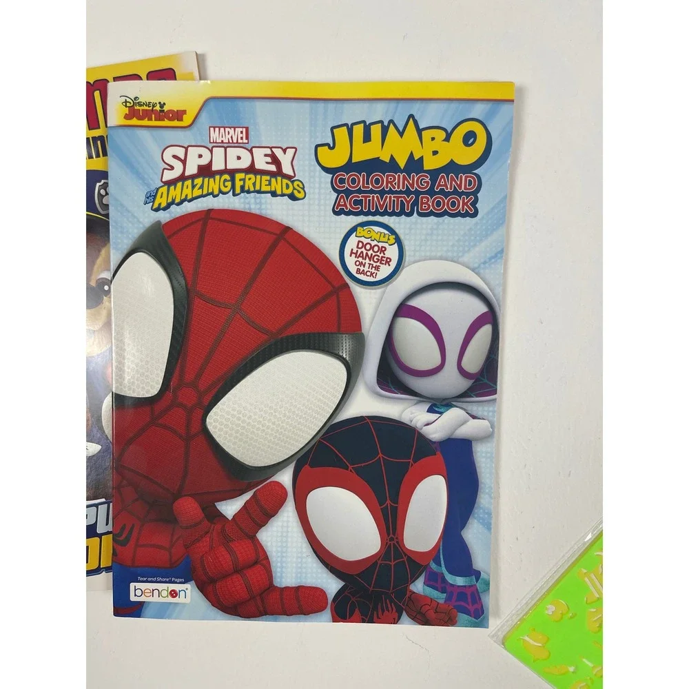 Kids Activity Bundle Paw Patrol Spidey Coloring Books Mickey Suncatcher Stencils